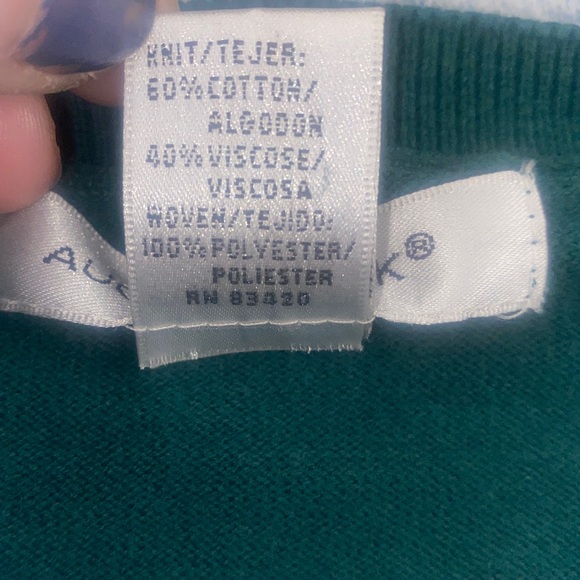 August Silk Women’s M Pocket Detail Long Sleeve Two Tone Green Flowing Blouse - Picture 8 of 9